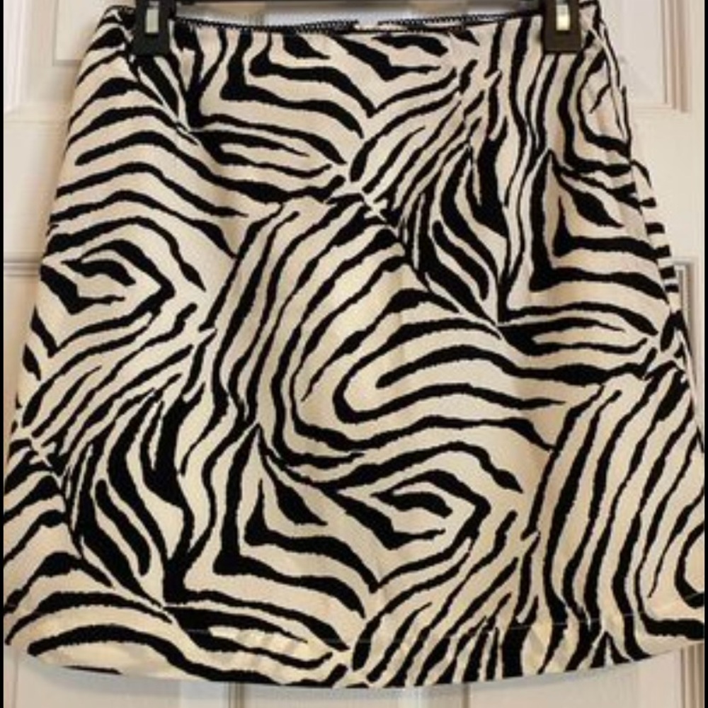 Zebra mini skirt